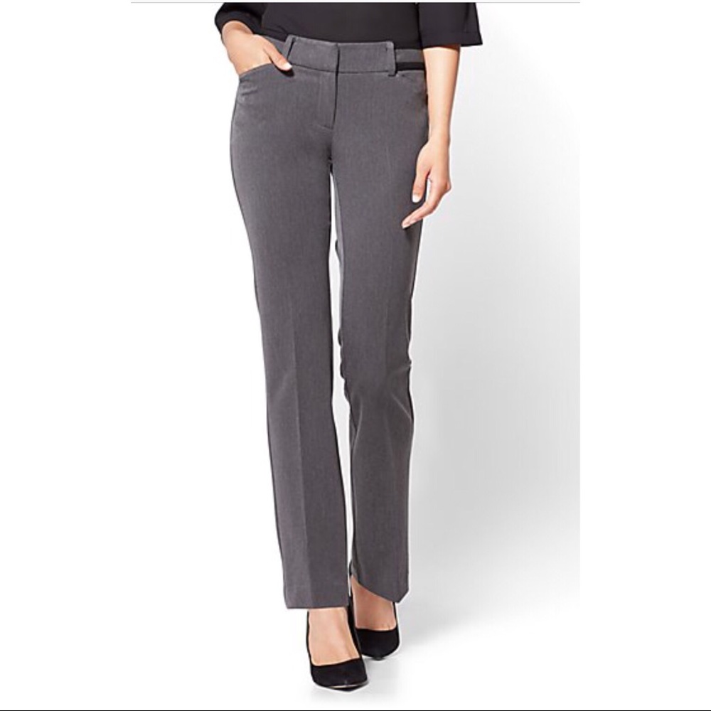 NEW YORK AND COMPANY GREY DRESS PANTS